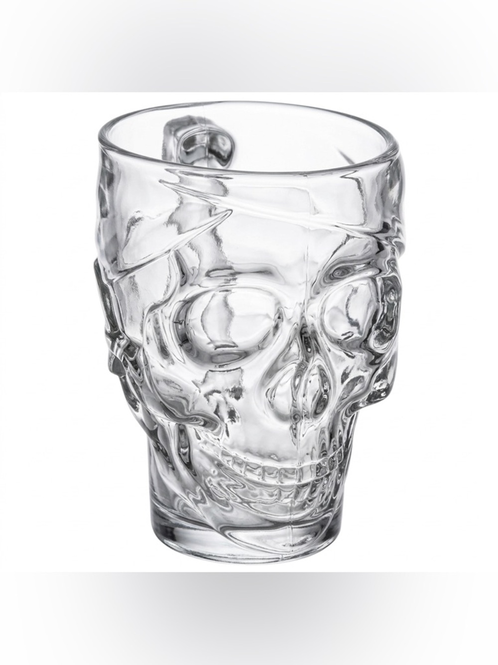 LUMINARC Glass Skull Mug 30.75 oz (Clear) NEW
